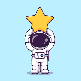 卡通矢量宇航员