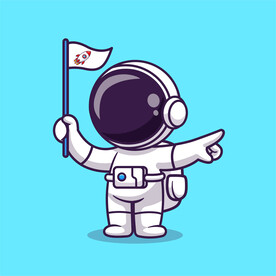 卡通矢量宇航员