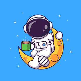 卡通矢量宇航员