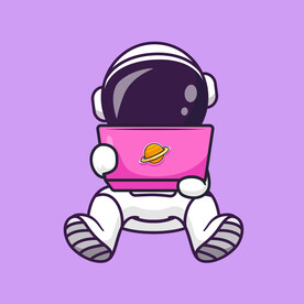 卡通矢量宇航员