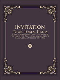 邀请函花纹边框