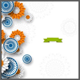 剪纸花朵装饰背景