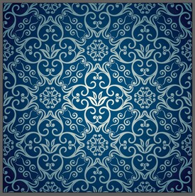 蓝色花纹背景