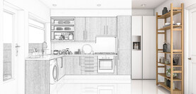 厨房简约风背景设计稿