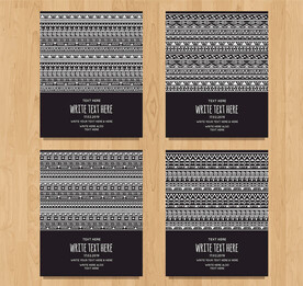 波西米亚花纹卡片