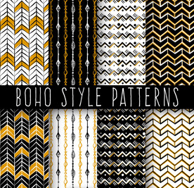 波西米亚风无缝背景