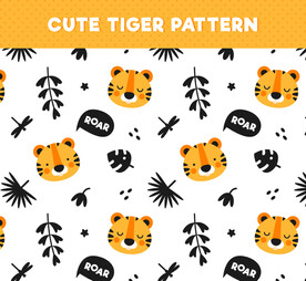 卡通老虎图案