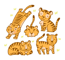 卡通小老虎