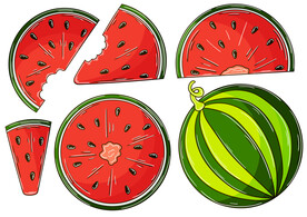 西瓜插画