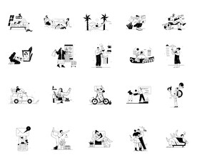 日常生活办公人物