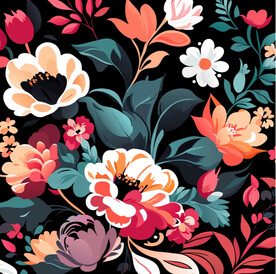 复古花朵图案