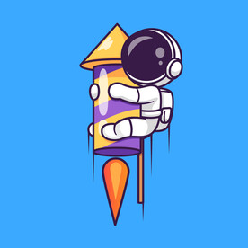 卡通矢量宇航员