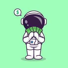 卡通矢量宇航员