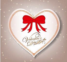 心形红色蝴蝶结