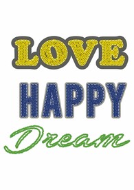 love happy 字母珠片
