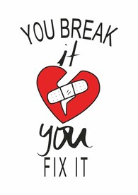 碎裂的爱心 创可贴