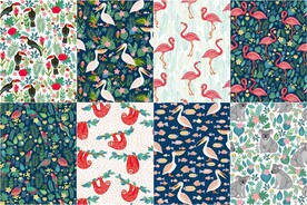 热带植物动物背景