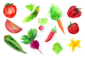 水彩蔬菜png