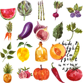 水彩蔬菜png