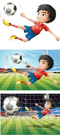 踢足球男孩 