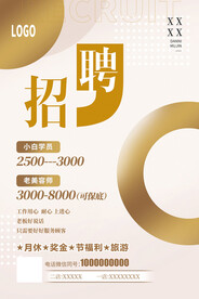 金色招聘海报
