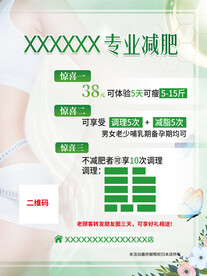 绿色春季减肥海报