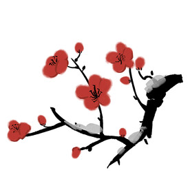 水墨梅花
