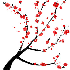 水墨梅花