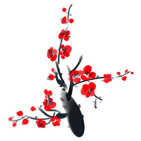 水墨梅花