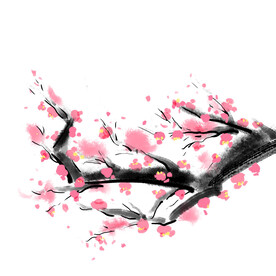 水墨梅花