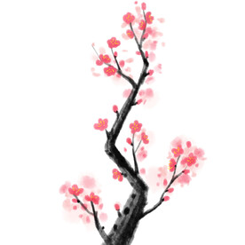 水墨梅花