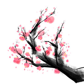 水墨梅花