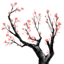 水墨梅花