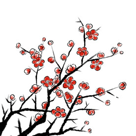 水墨梅花