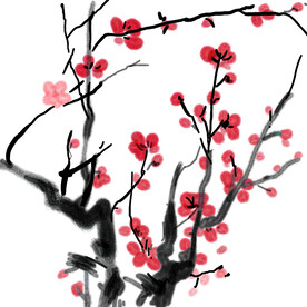 水墨梅花