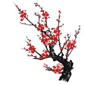 水墨梅花