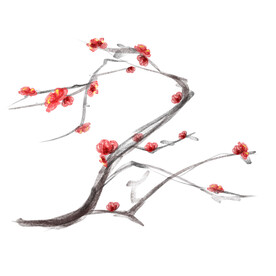 水墨梅花