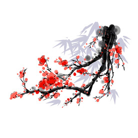 水墨梅花
