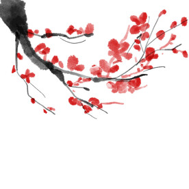 水墨梅花