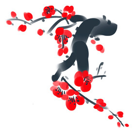 水墨梅花