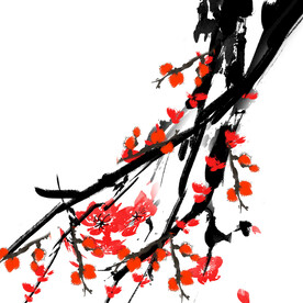 水墨梅花