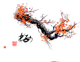水墨梅花