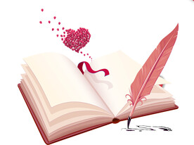翻开的书