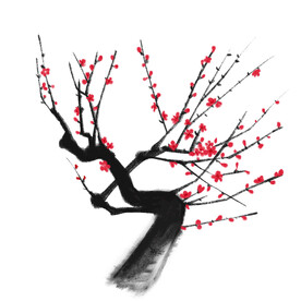 水墨梅花