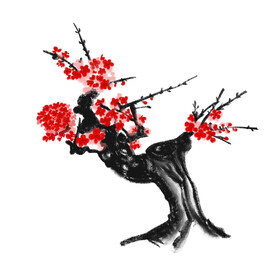 水墨梅花