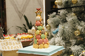 圣诞节马卡龙圣诞树蛋糕