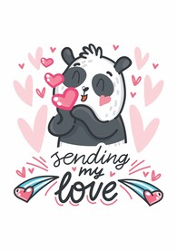 爱心熊猫
