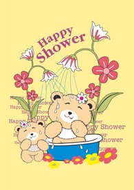 可爱小熊 小红花