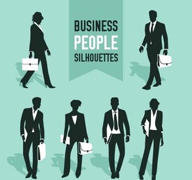 商务人物剪影