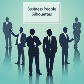 商务人物剪影